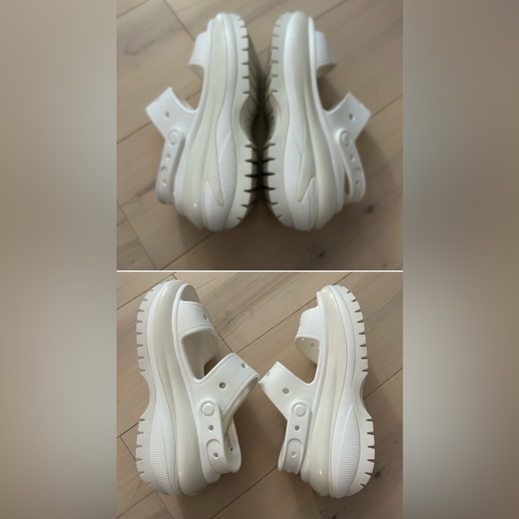 CROCS Unisex Classic Mega Crush Platform WHITE Platform Sandals Size: M4/W6 - Picture 5 of 16